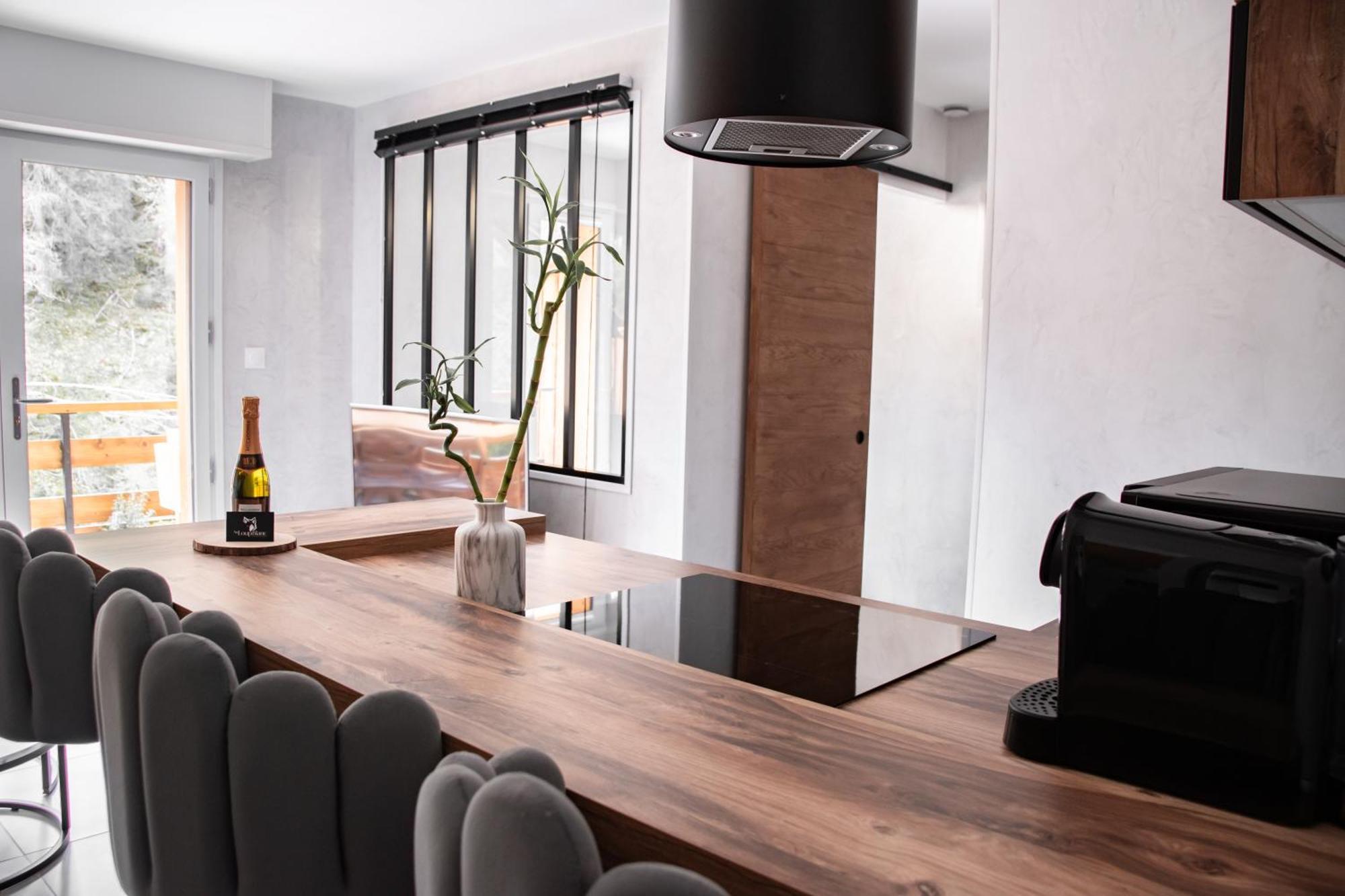 Studio Cabine Au Loup Blanc Avec Vue Mont Blanc 생제르베레뱅 외부 사진