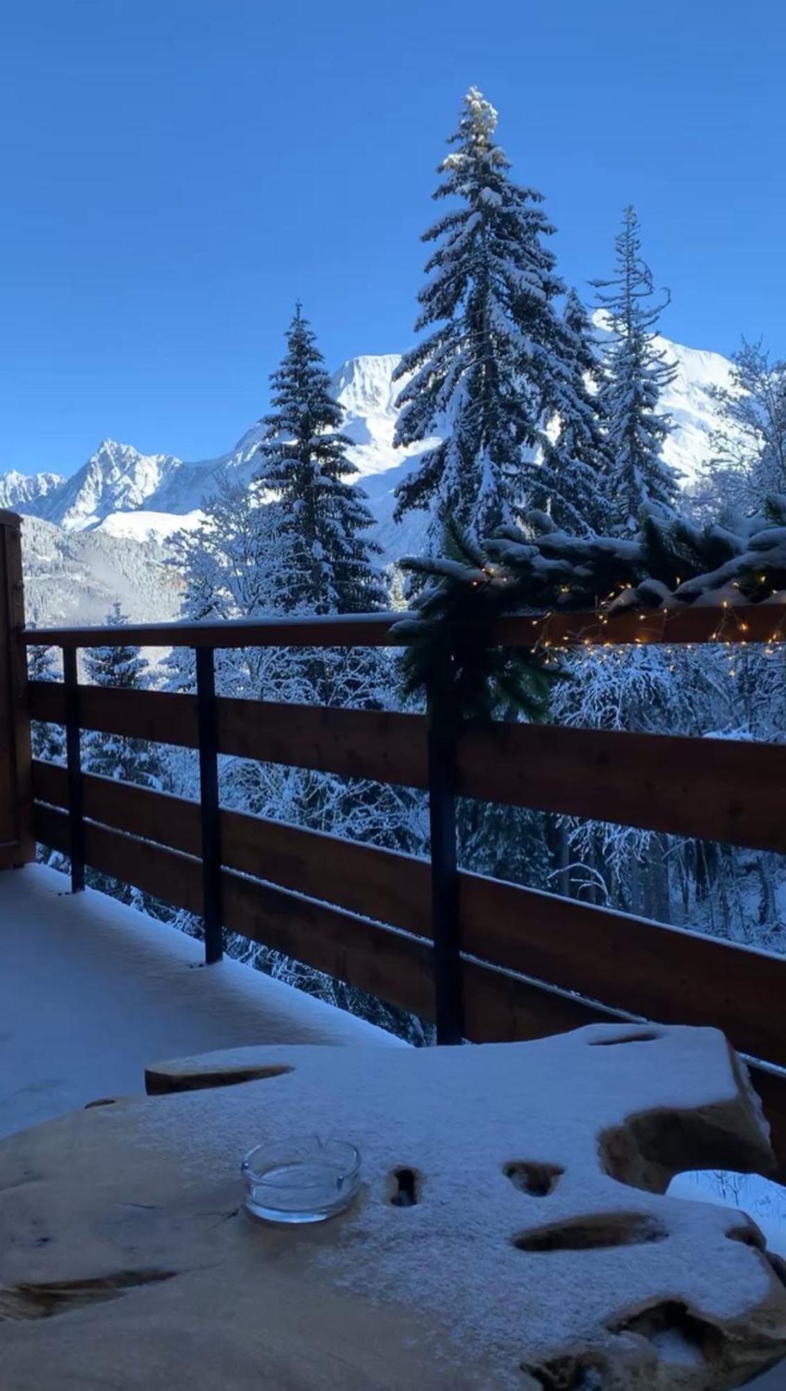 Studio Cabine Au Loup Blanc Avec Vue Mont Blanc 생제르베레뱅 외부 사진